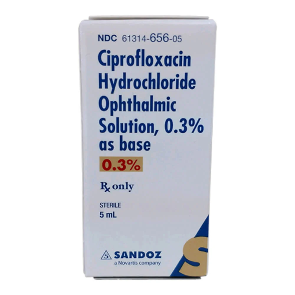 Rx Ciprofloxacin HCl Opth Solution 0.3% x 5 ml - Pet's Shop