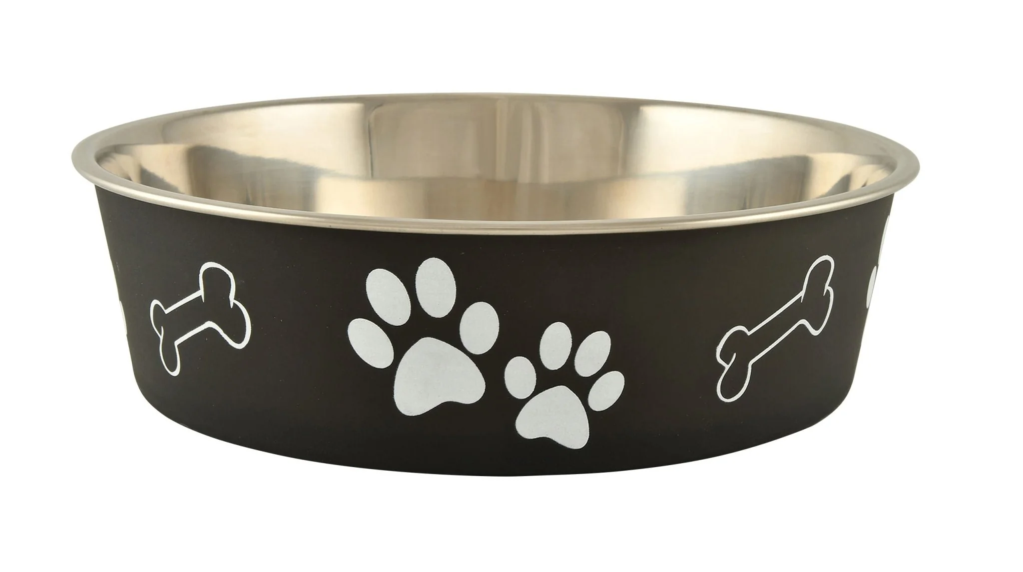 Loving Pets Bella Paw Print Pet Feeding Bowl - Large (2 qt) - Pet's Shop
