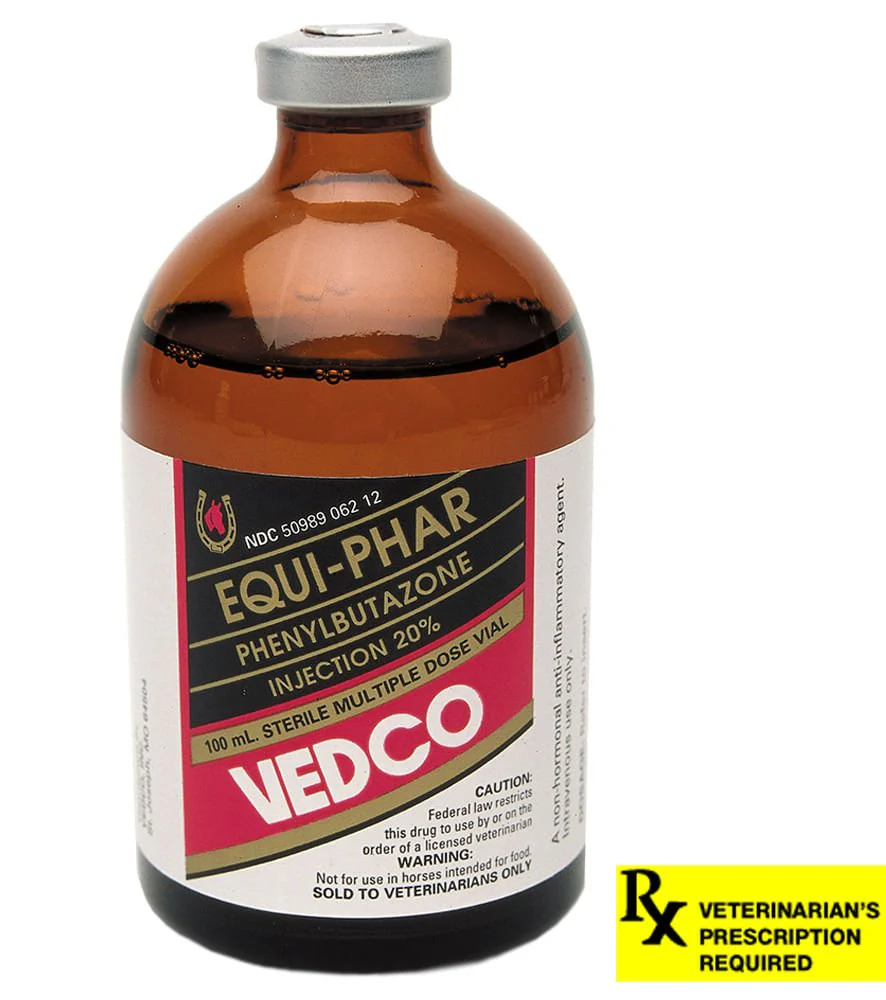 Rx Equi-Phar (phenylbutazone) 20% Injection for Horses, 100 mL - Pet's Shop