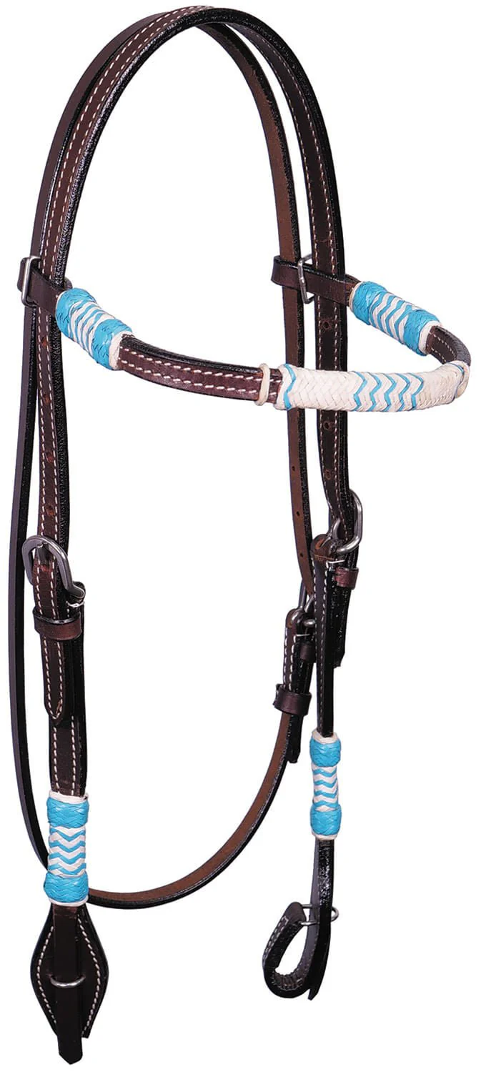 Buffalo Leather Sante Fe Browband Headstall, Full Size - Pet's Shop