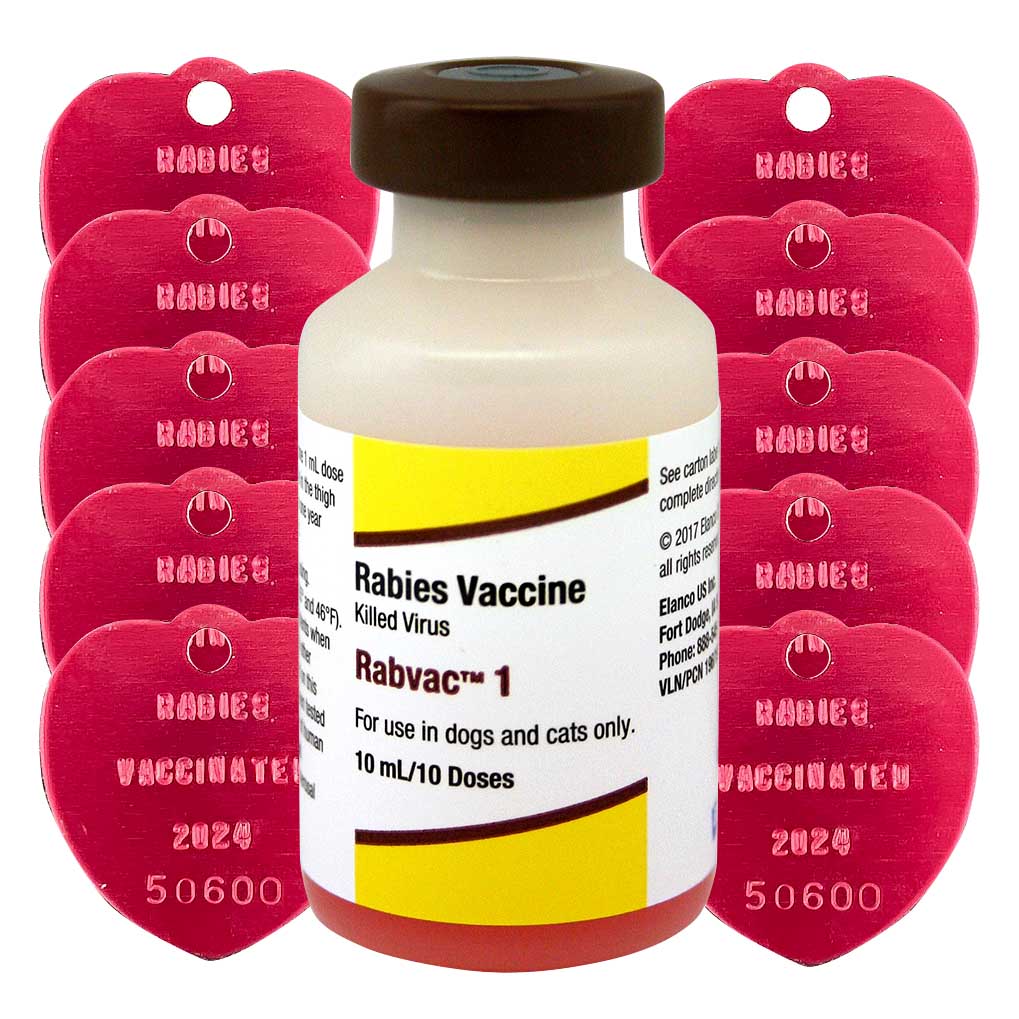 RabVac 1 Rabies Vaccine Kit with Tags - Pet's Shop