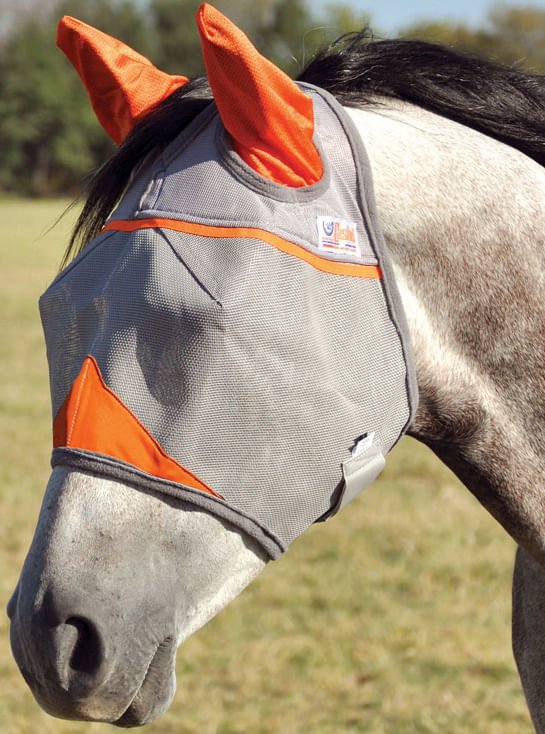 Cashel Crusader Fly Mask with Ears, Orange - Pet's Shop