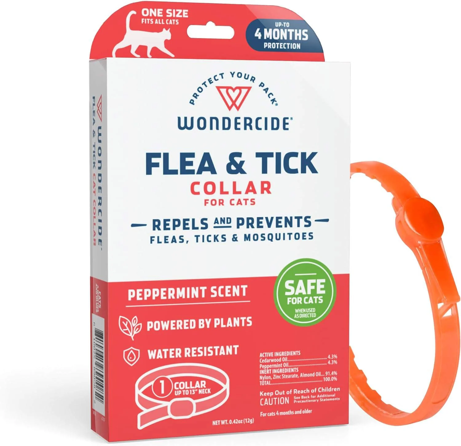 Wondercide Flea & Tick Collar for Cats, Peppermint - Pet's Shop