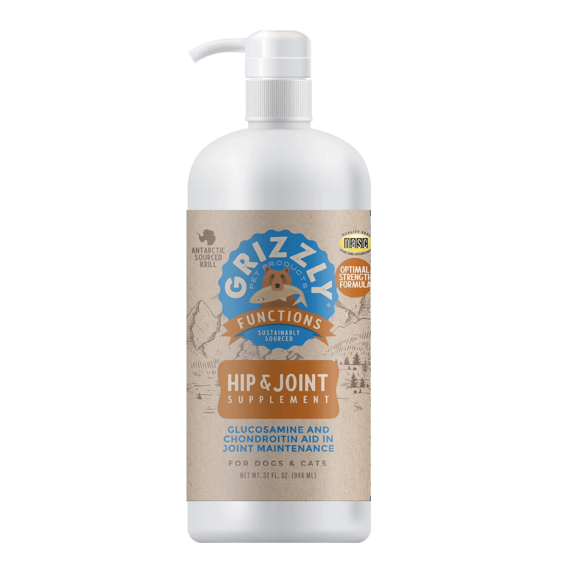 Grizzly Joint Aid - Liquid Hip and Joint Supplement for Dogs and Cats - Pet's Shop