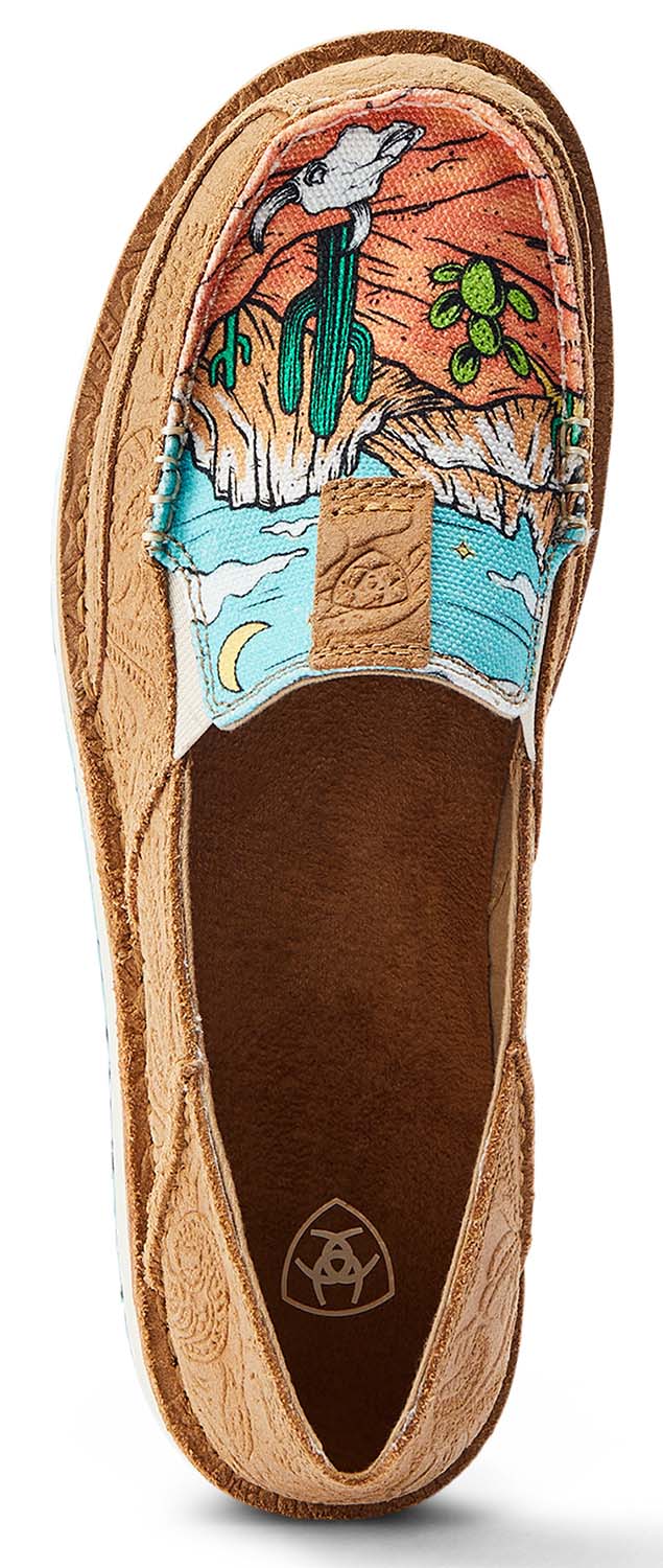 Ariat Women's Cruiser, Tan Suede Emboss/Arizona Skies - Pet's Shop