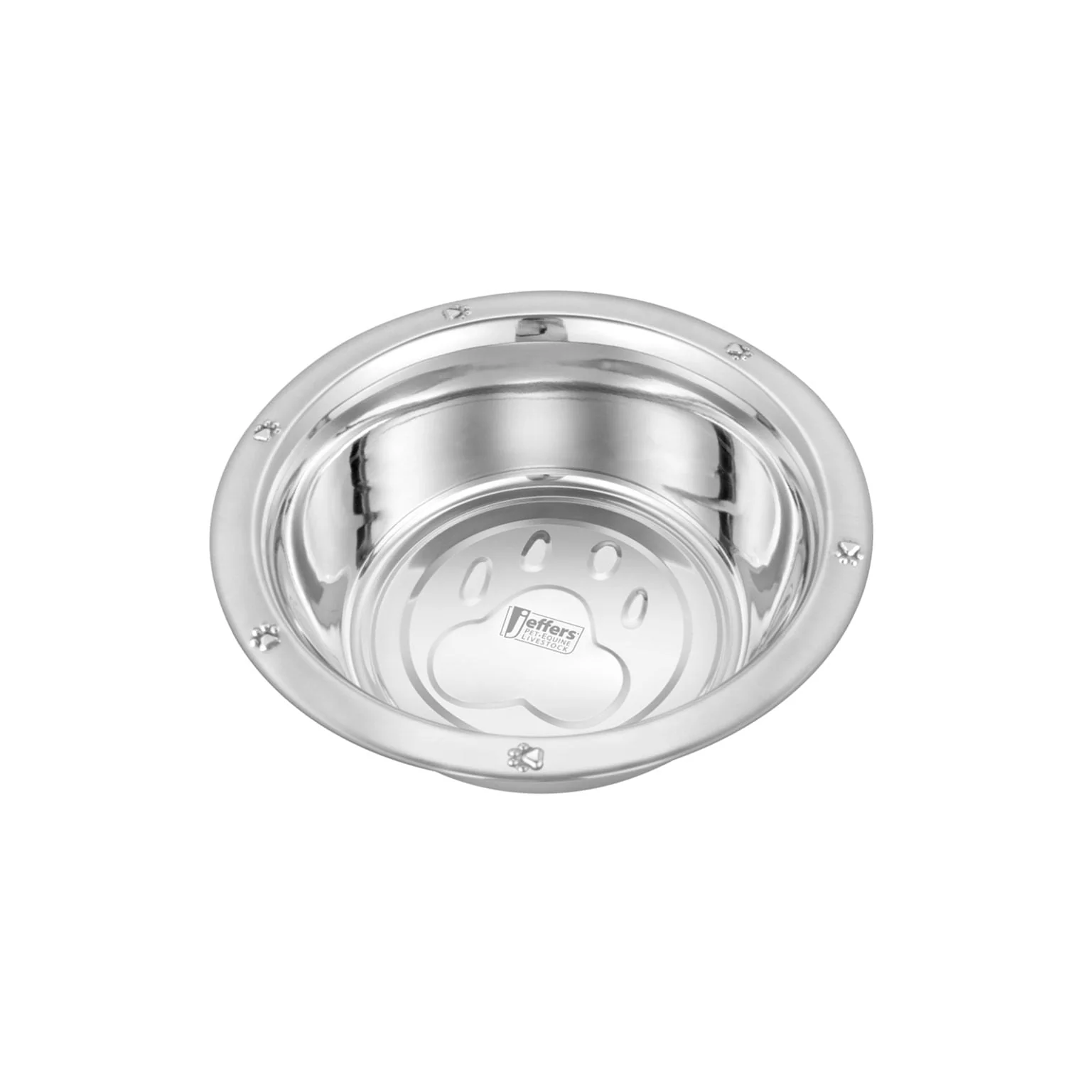Stainless Steel Embossed Wide-Lip Food & Water Pet Bowls - Pet's Shop