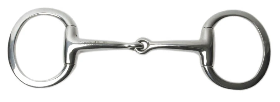 Korsteel Med Weight Solid Mouth Eggbutt Snaffle Bit - Pet's Shop