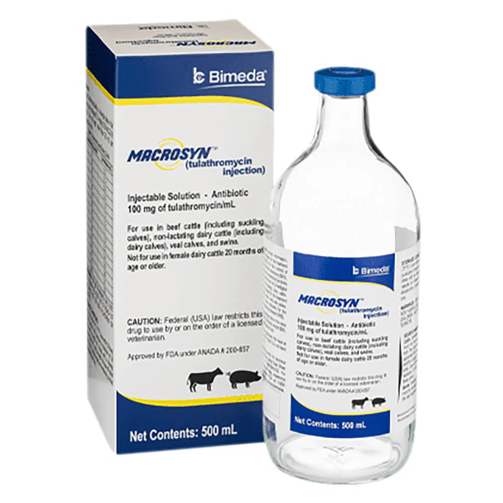 Rx Macrosyn (tulathromycin) Injection for Swine & Cattle - Pet's Shop