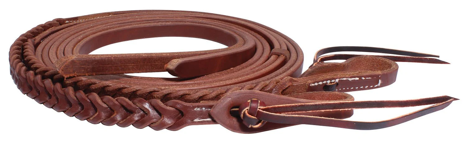 Professional's Choice Ranch Bleeding Heart Split Reins, Heavy Oil - Pet's Shop