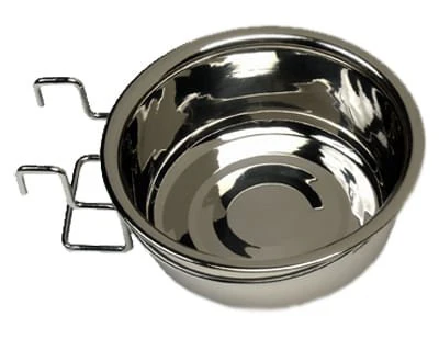 Indipets Stainless Steel Coop Cups with Wire Holder - Pet's Shop
