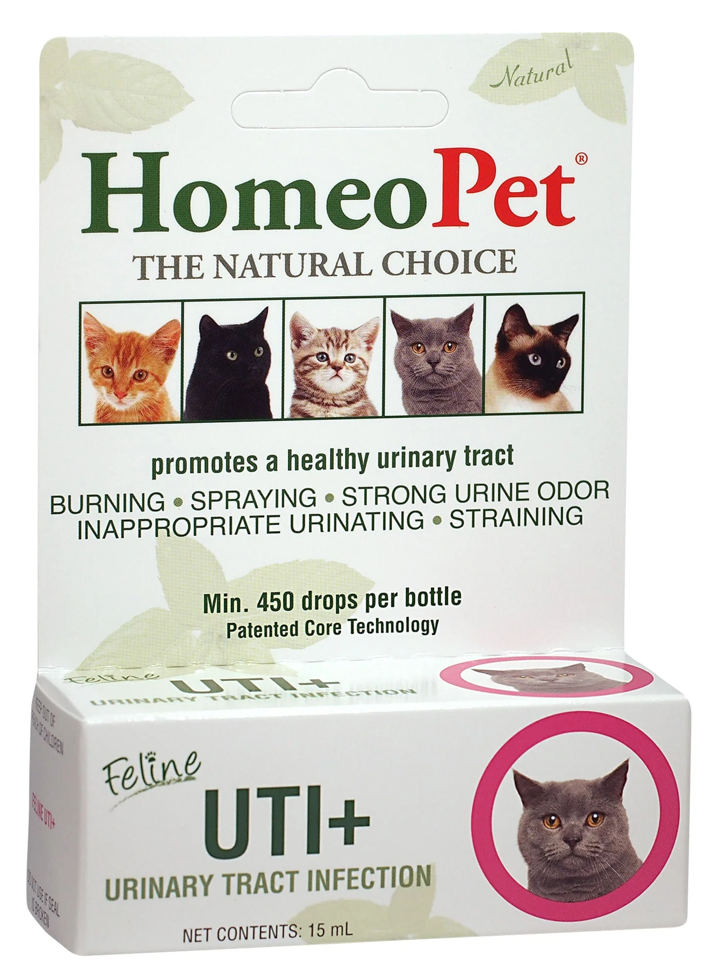 Homeopet Feline UTI+ Urinary Supplement for Cats, 15 mL - Pet's Shop