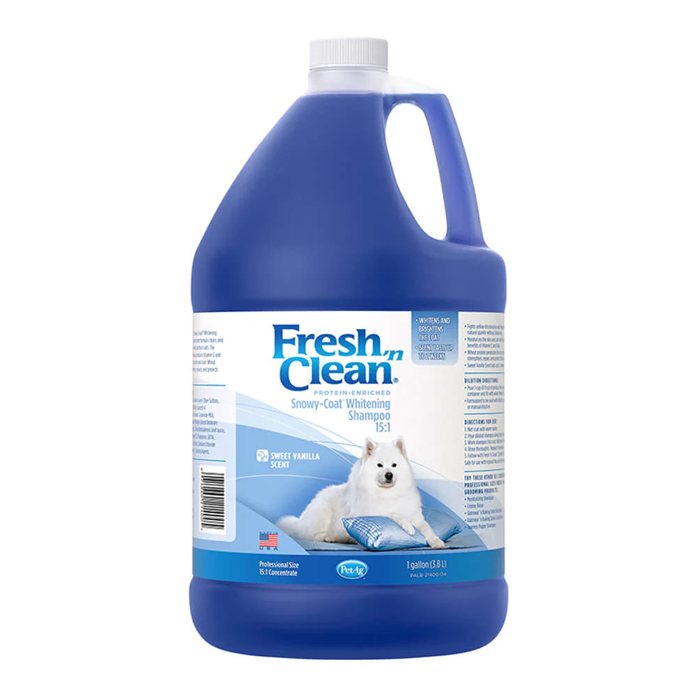 Fresh 'n Clean Snowy-Coat Whitening Shampoo, Sweet Vanilla, Gallon - Pet's Shop