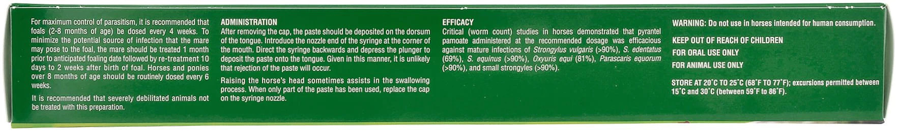Exodus Pyrantel Pamoate Horse Dewormer Paste - Pet's Shop