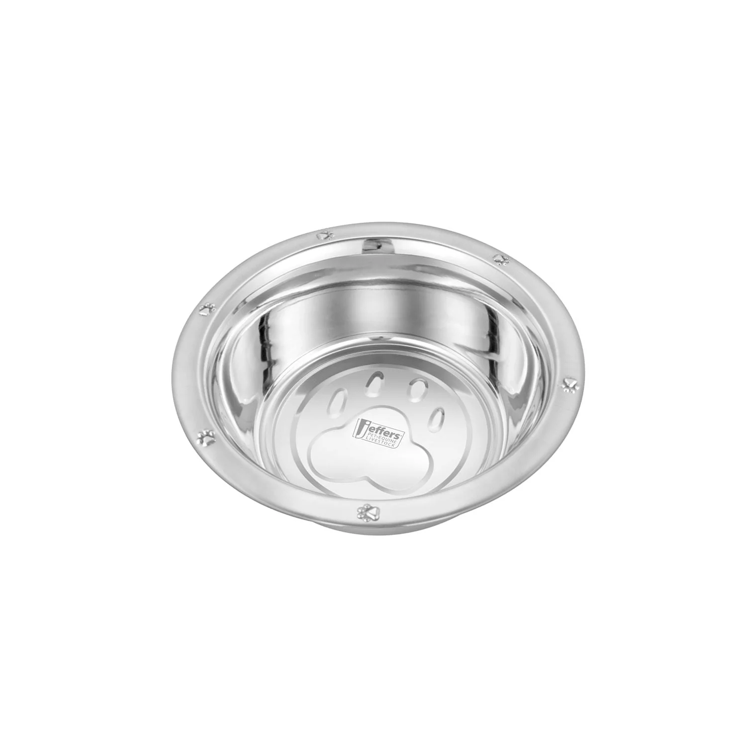 Stainless Steel Embossed Wide-Lip Food & Water Pet Bowls - Pet's Shop