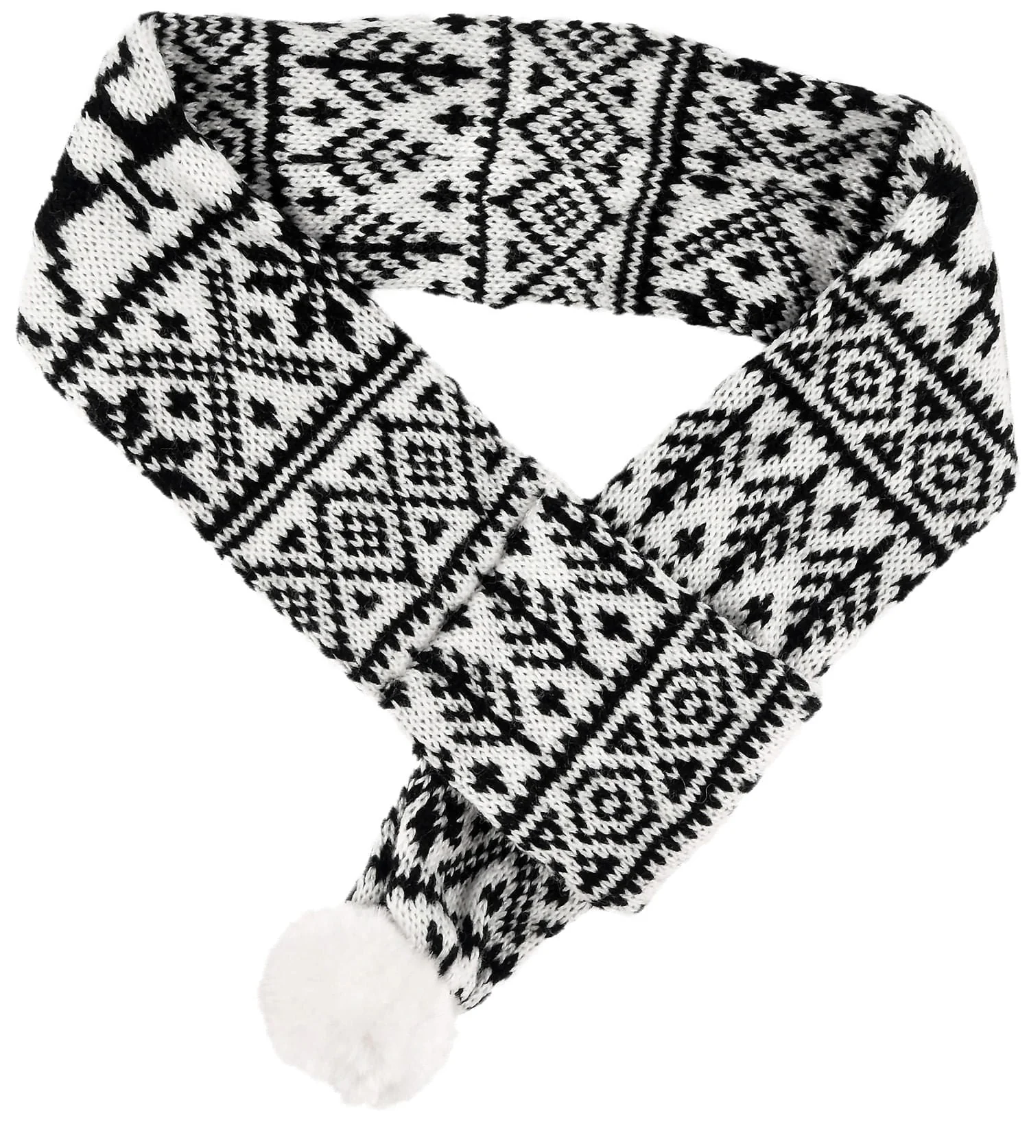 Zippy Paws Reindeer Scarf, Black/White - Pet's Shop