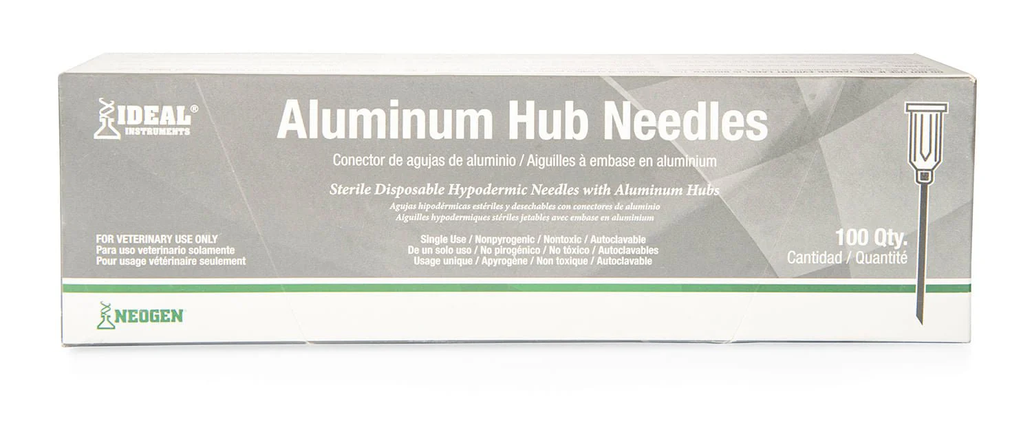 Aluminum Hub Needles, Box of 100 - Pet's Shop