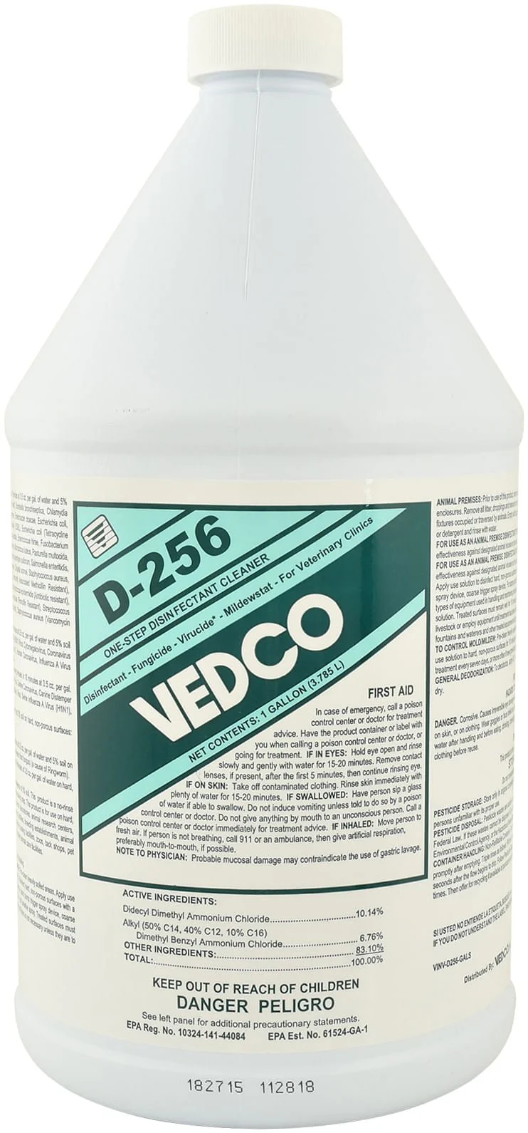 D-256 Disinfectant, gallon - Pet's Shop