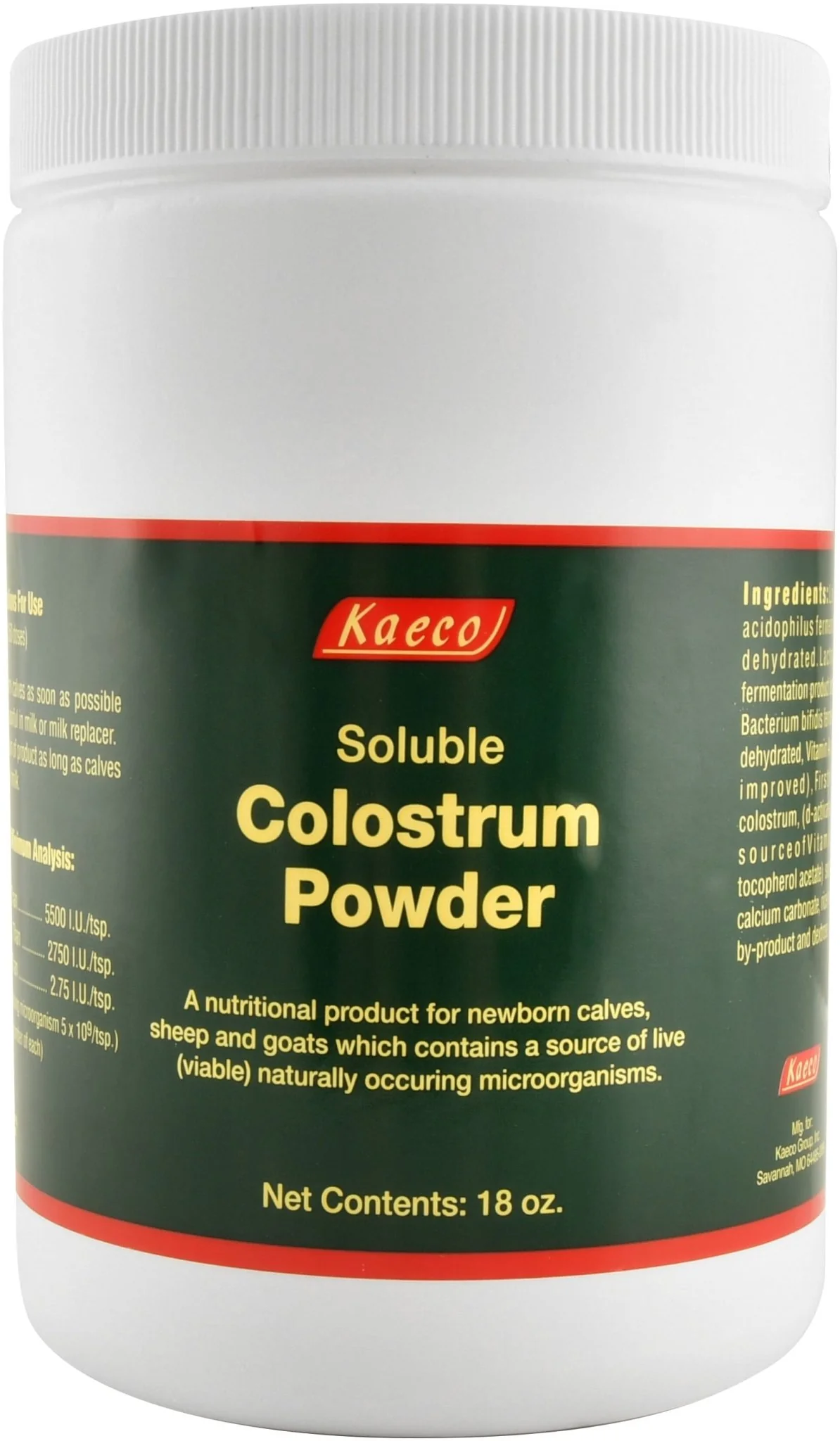 Kaeco Soluble Colostrum Supplement Powder, 18 oz - Pet's Shop