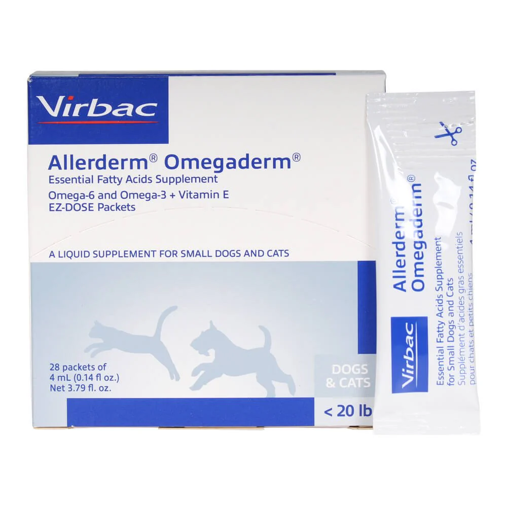 Allerderm Omegaderm EZ Dose, 4 ml Packets, Small Dogs, 28 ct - Pet's Shop