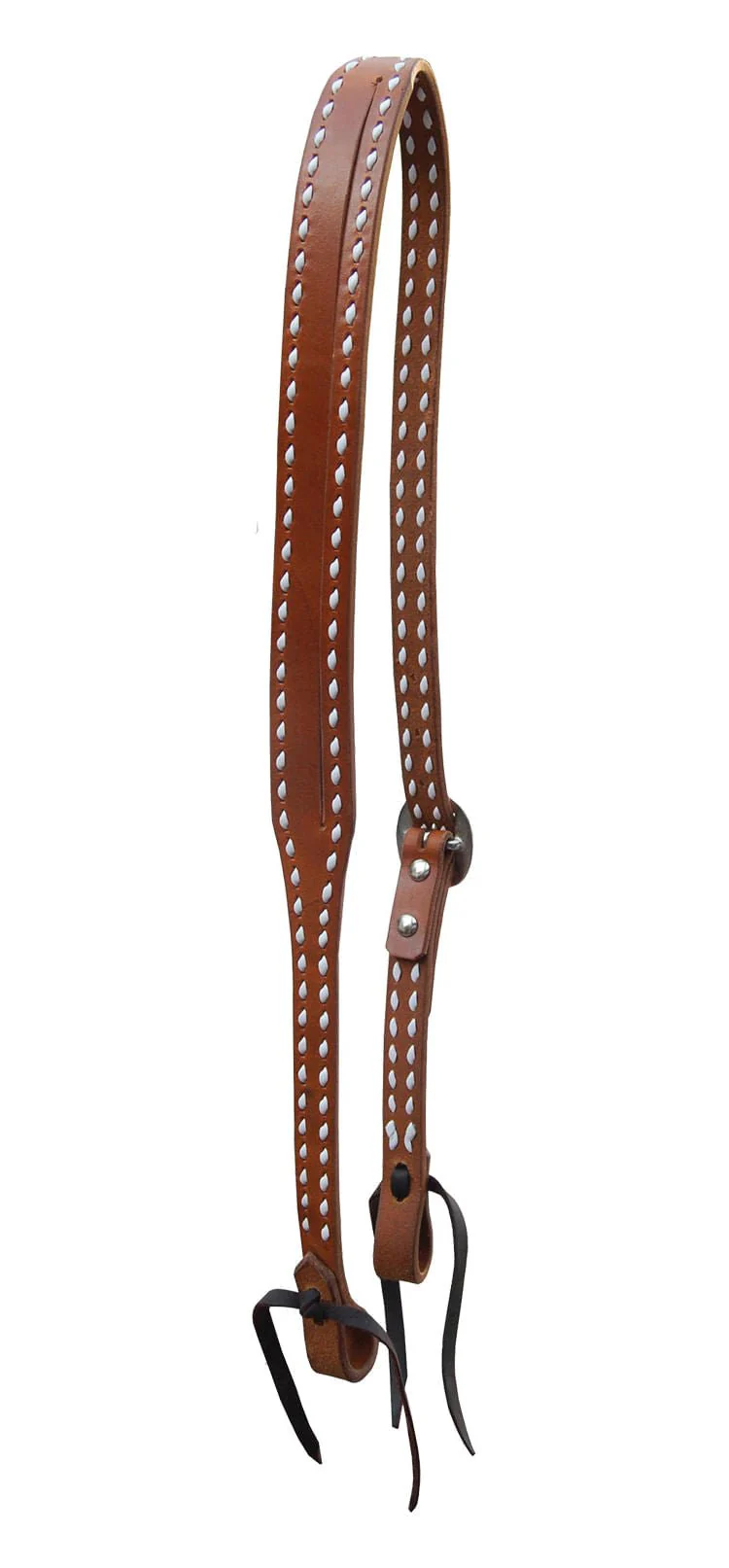 Oxbow Tack Split Ear Harness Leather Headstall with Buckstitch - Pet's Shop