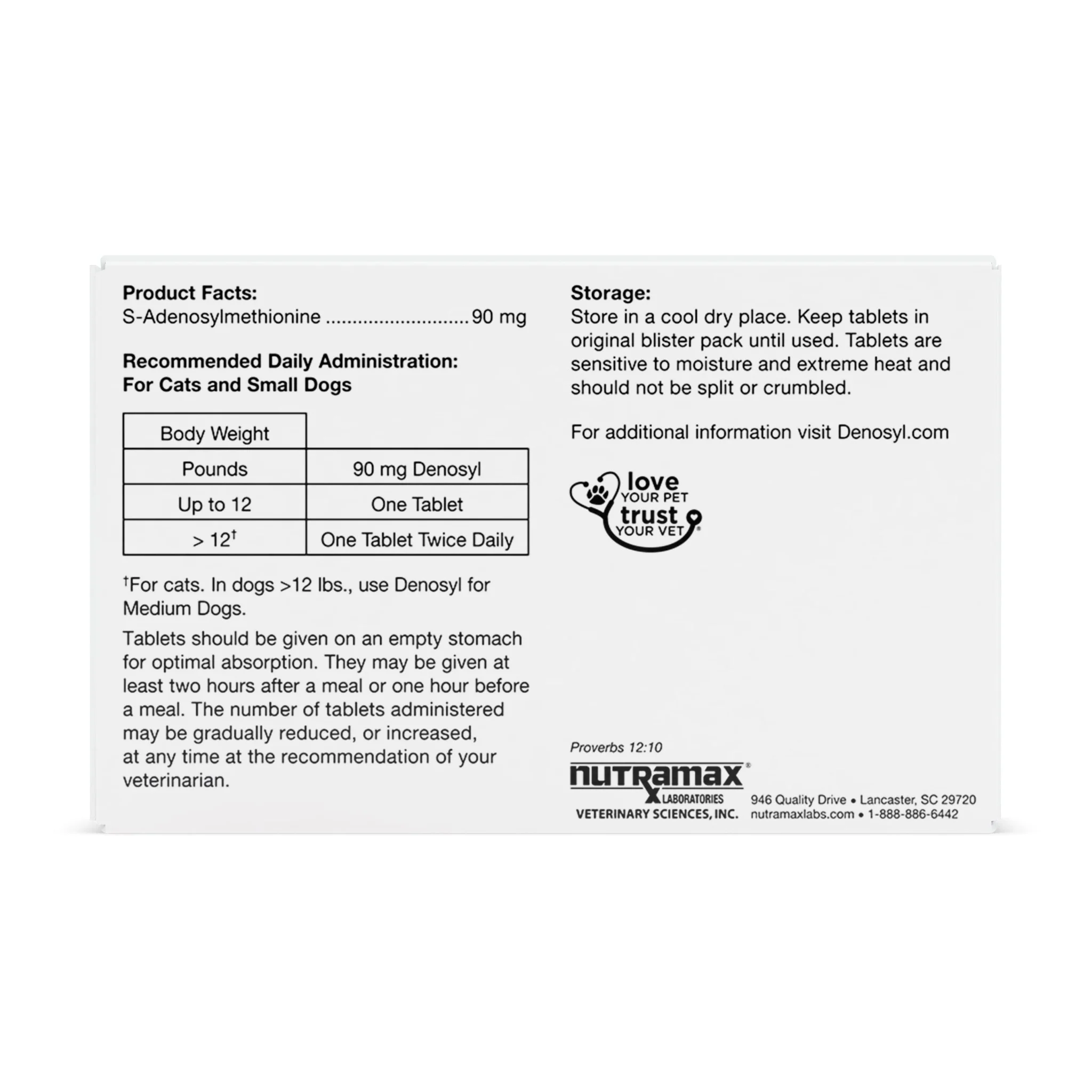 Nutramax Denosyl Liver and Brain Health Supplement - Pet's Shop