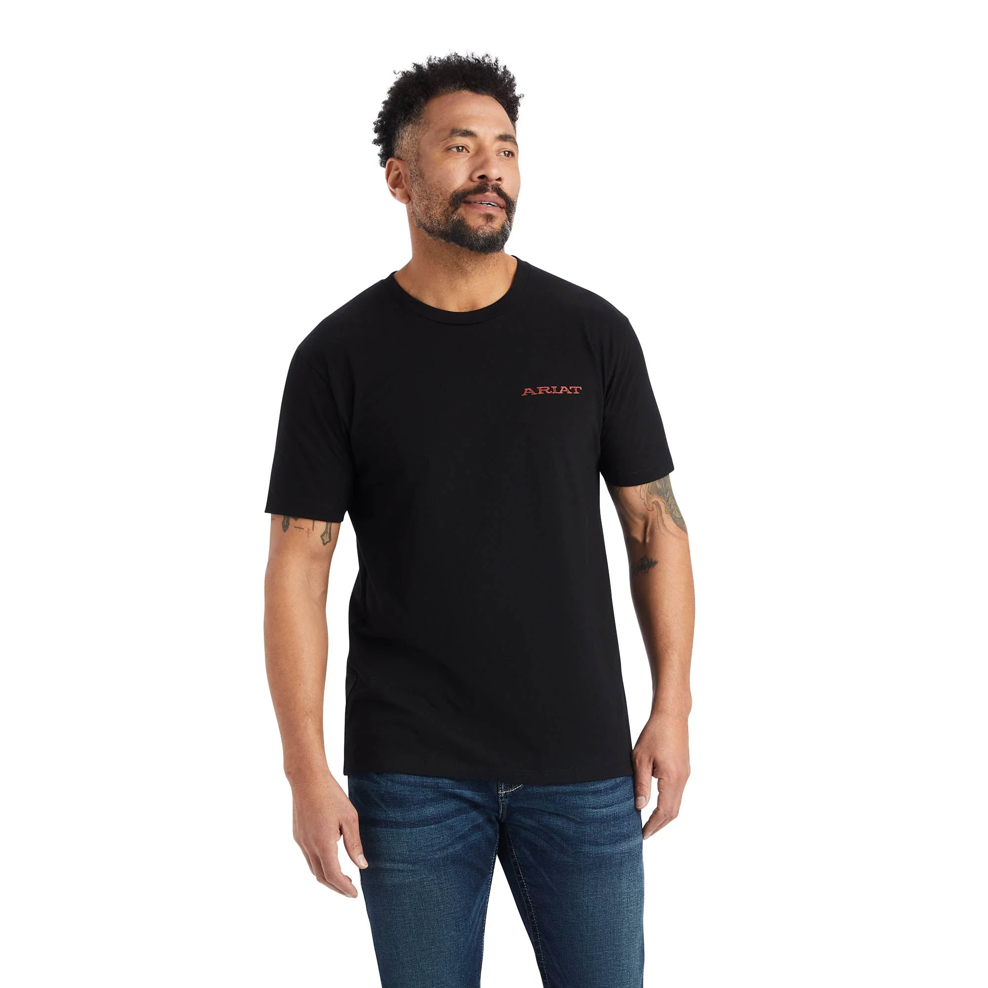 Ariat Men's Bronc Buster T-Shirt, Black - Pet's Shop