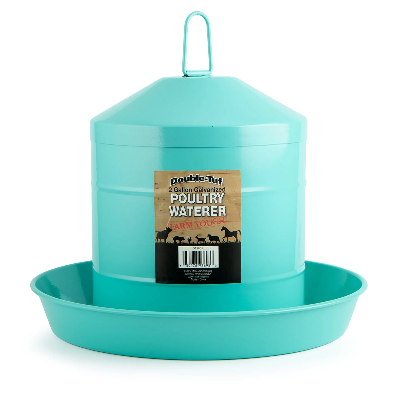 Double-Tuf 2 Gallon Poultry Fount, Seafoam Green - Pet's Shop