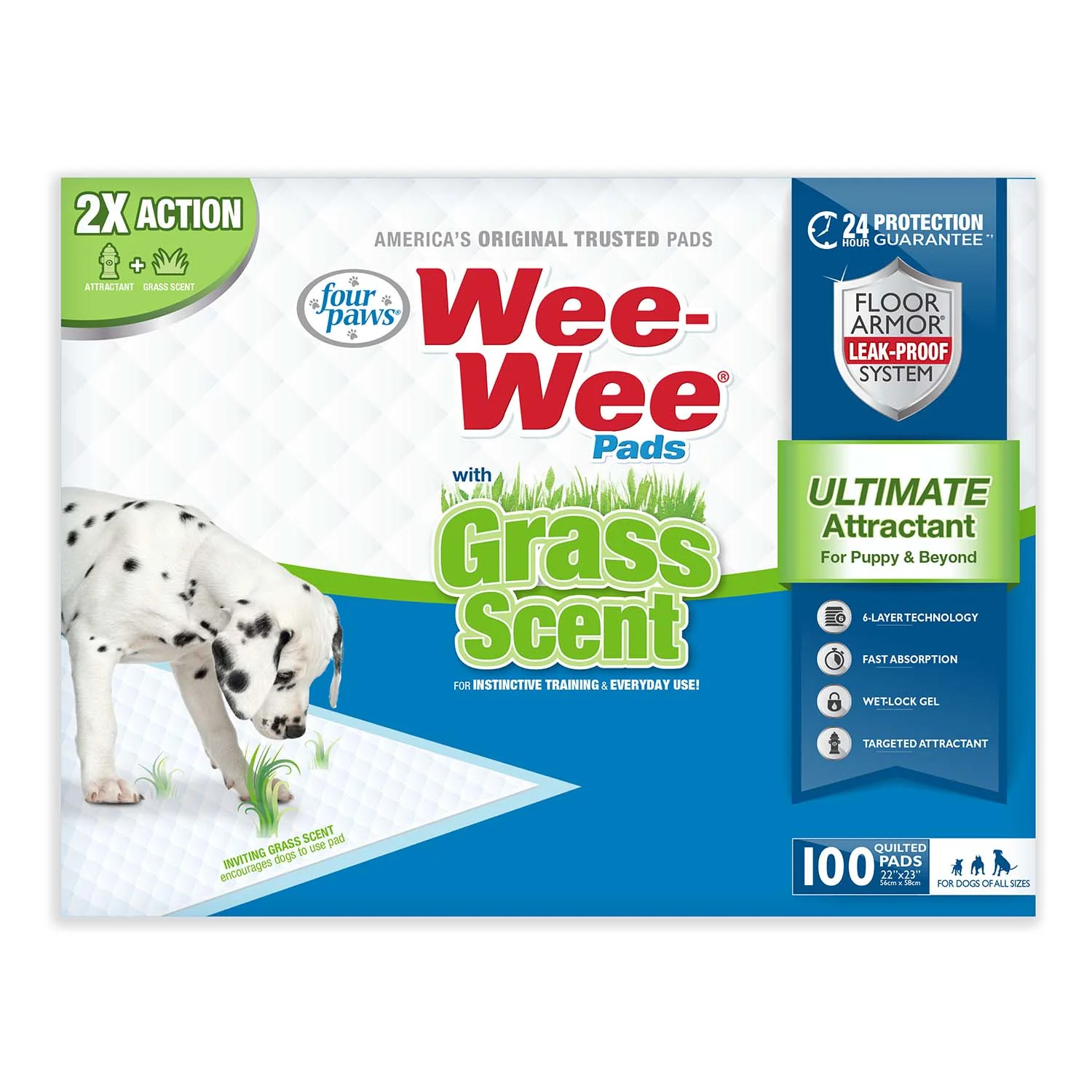 Wee-Wee Ultimate Attractant Dog Pee Pads with Grass Scent - Pet's Shop
