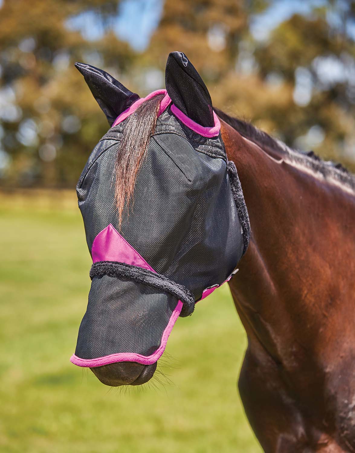 Weatherbeeta ComFITec Deluxe Durable Mesh Horse Fly Mask with Ears & Nose - Pet's Shop