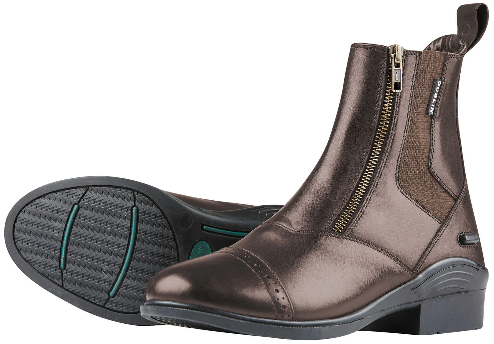 Dublin Evolution Double Zip Front Paddock Boots, Brown - Pet's Shop