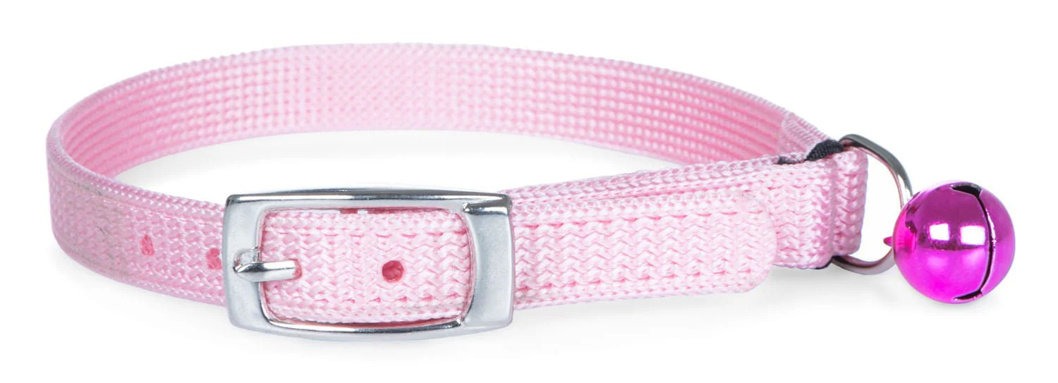 Solid Adjustable Nylon Cat Collars - Pet's Shop