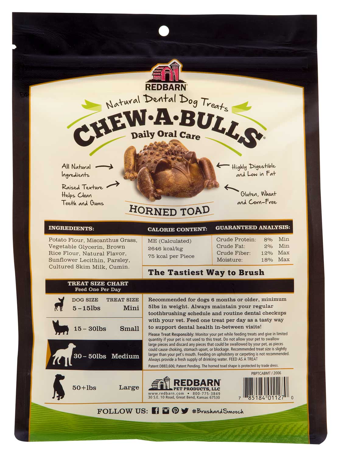 RedBarn Horned Toad Chew-A-Bulls Daily Oral Care Multi-Pack for Dogs - Pet's Shop