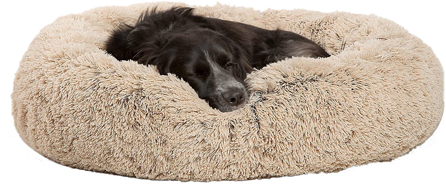 Arlee Shaggy Fur Donut Pet Bed, 39