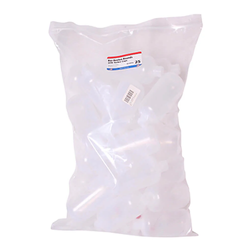 8 oz Boston Bottles with York Caps, 25 ct - Pet's Shop