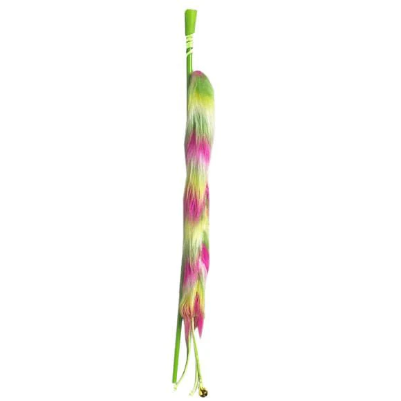 Bell and Fuzzy Tail Teaser Toy with Long Handle - Pet's Shop