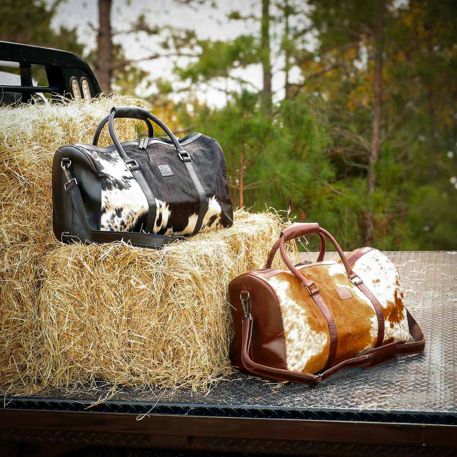 Cowhide Overnight Duffel Bag - Pet's Shop