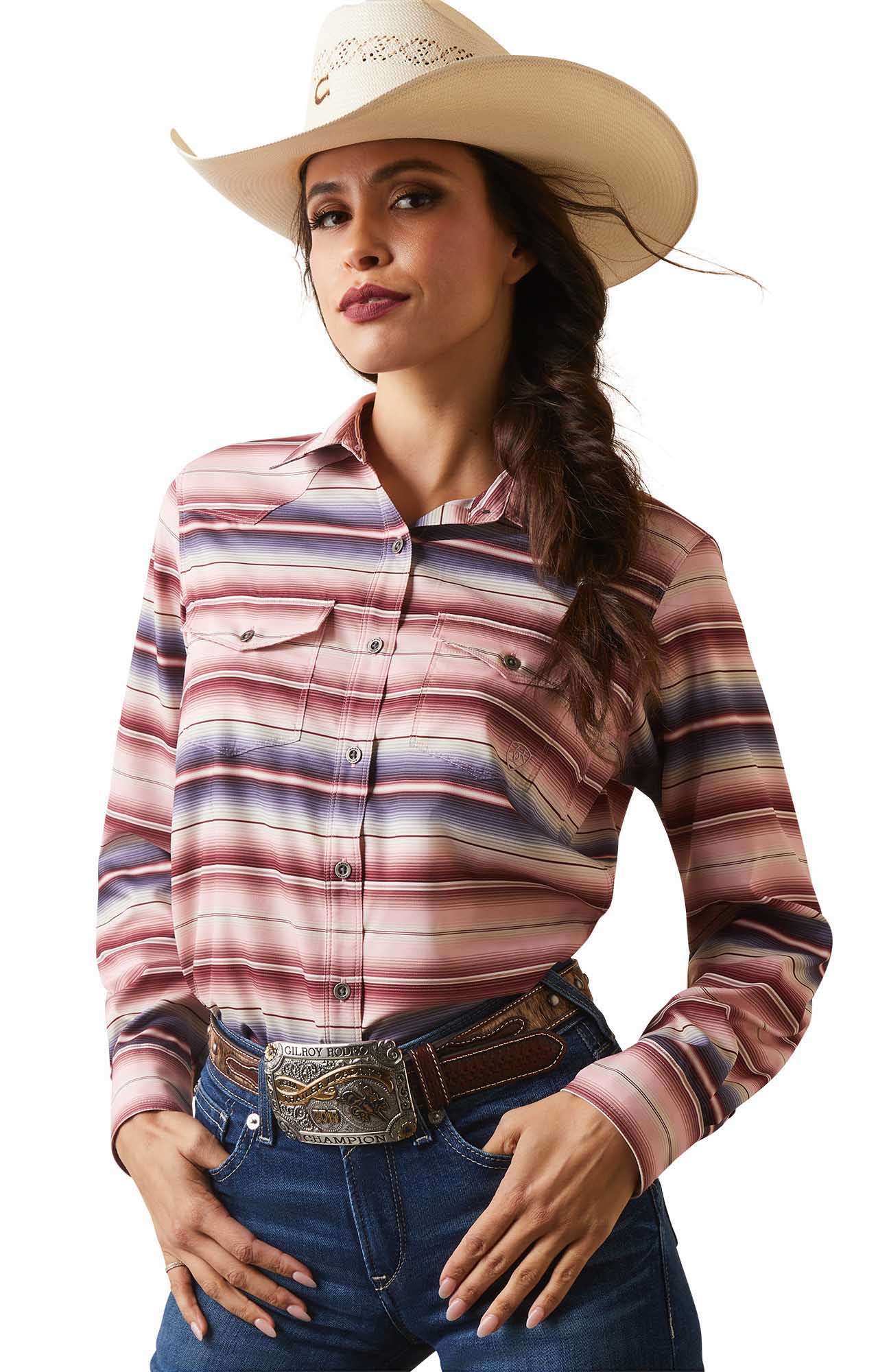 Ariat Women's Western VenTek Stretch Shirt, Reata Serape - Pet's Shop