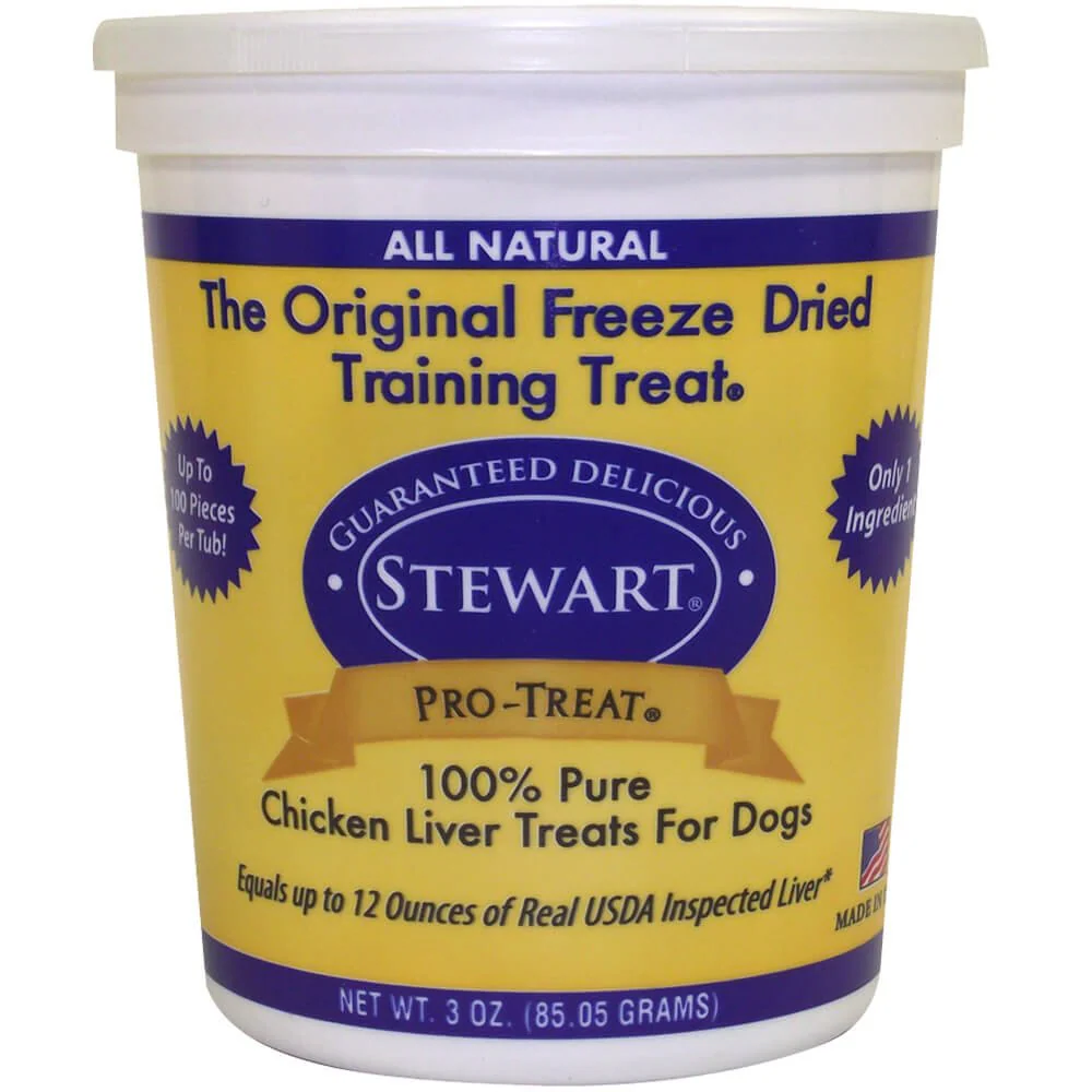 Stewart Pro-Treat Freeze Dried Chicken Liver Treats for Dogs, 3 oz - Pet's Shop
