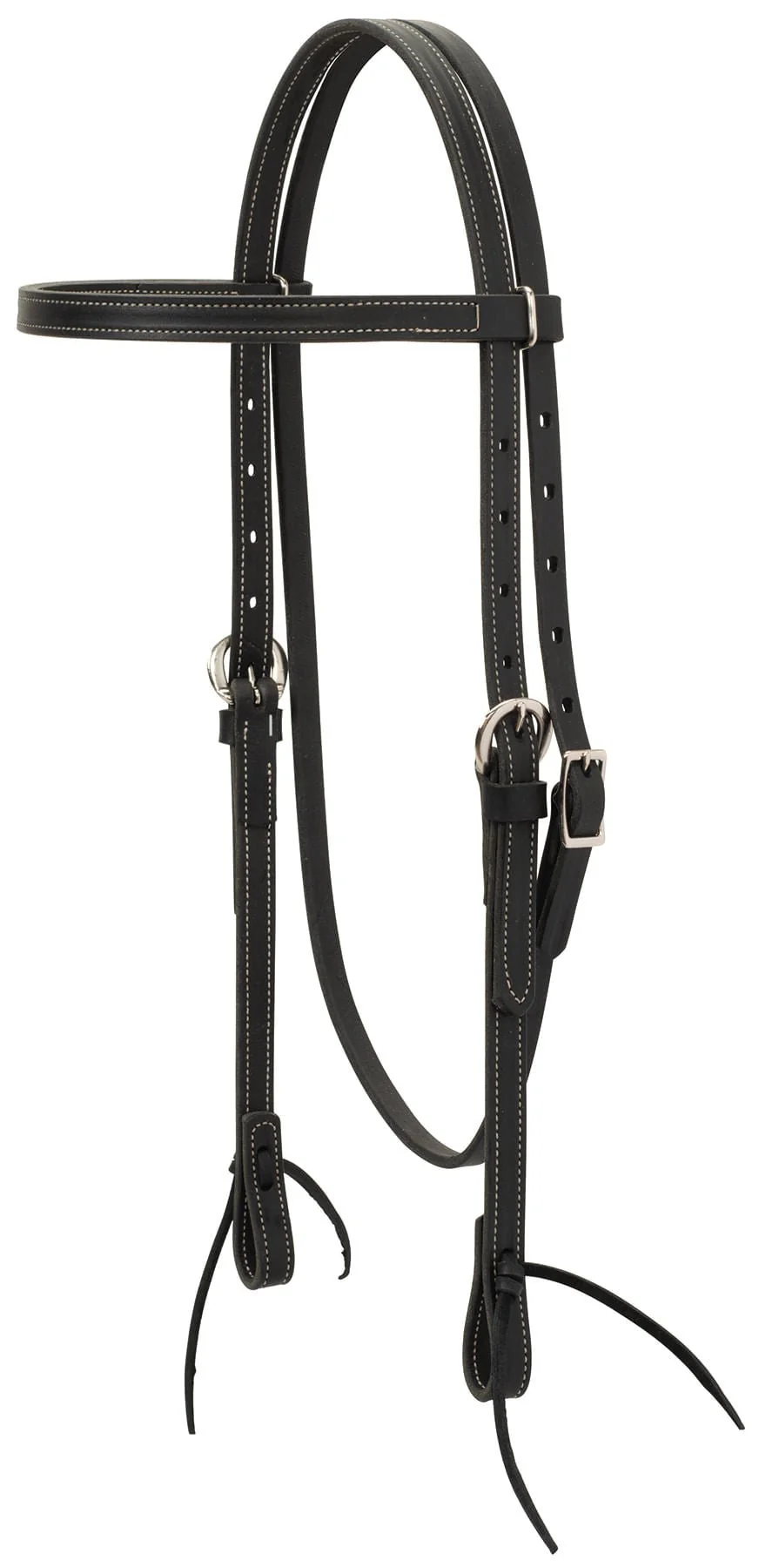 Black Latigo Leather Browband Headstall - Pet's Shop