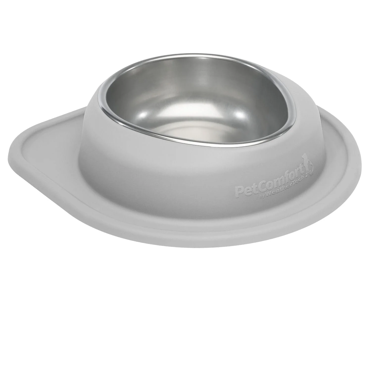 WeatherTech Single Low Pet Feeding System, Stainless Steel - Pet's Shop