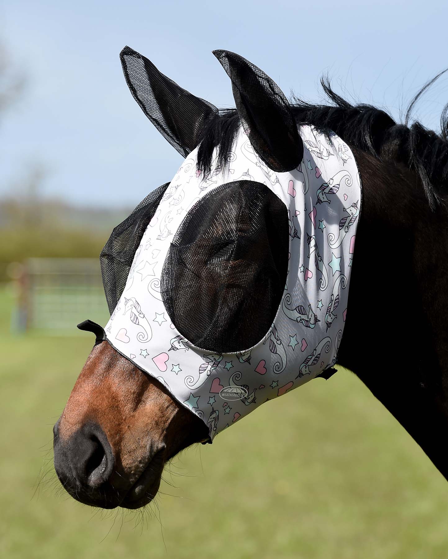 Weatherbeeta Deluxe Stretch Bug Eye Saver Horse Fly Mask with Ears - Pet's Shop