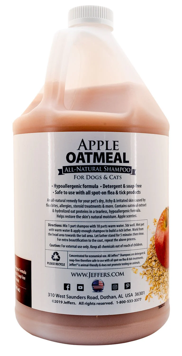 Pet Apple-Oatmeal Shampoo for Dogs and Cats - Pet's Shop