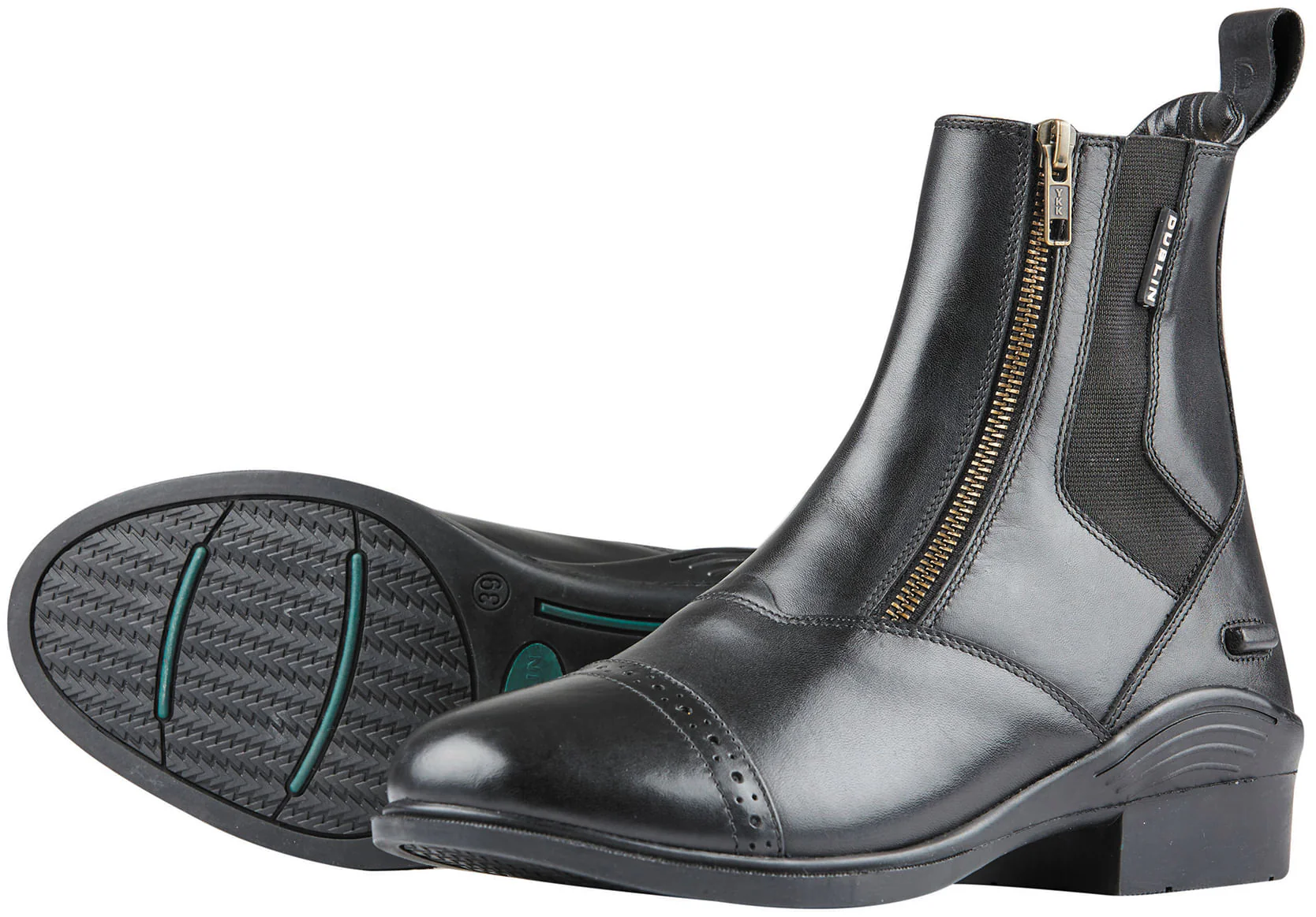 Dublin Evolution Double Zip Front Paddock Boots, Black - Pet's Shop