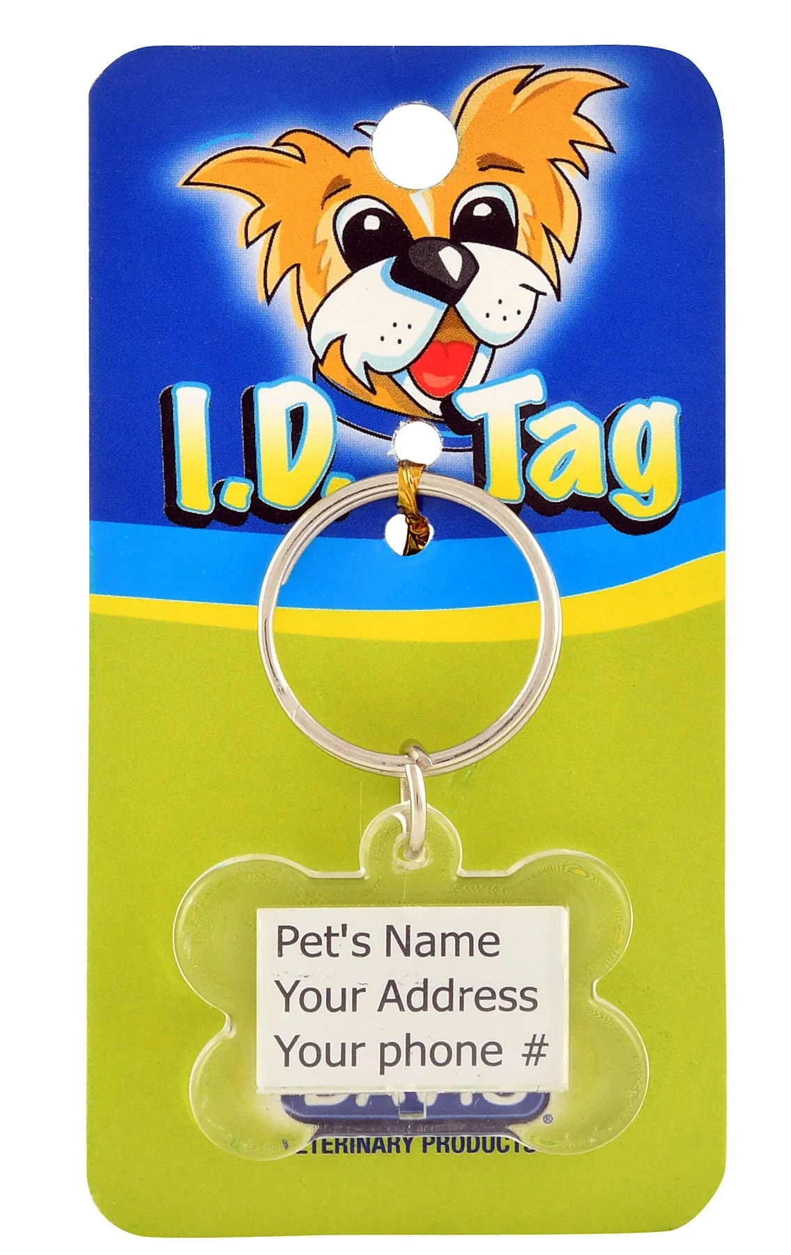 Plastic Bone I.D. Tag, Clear - Pet's Shop