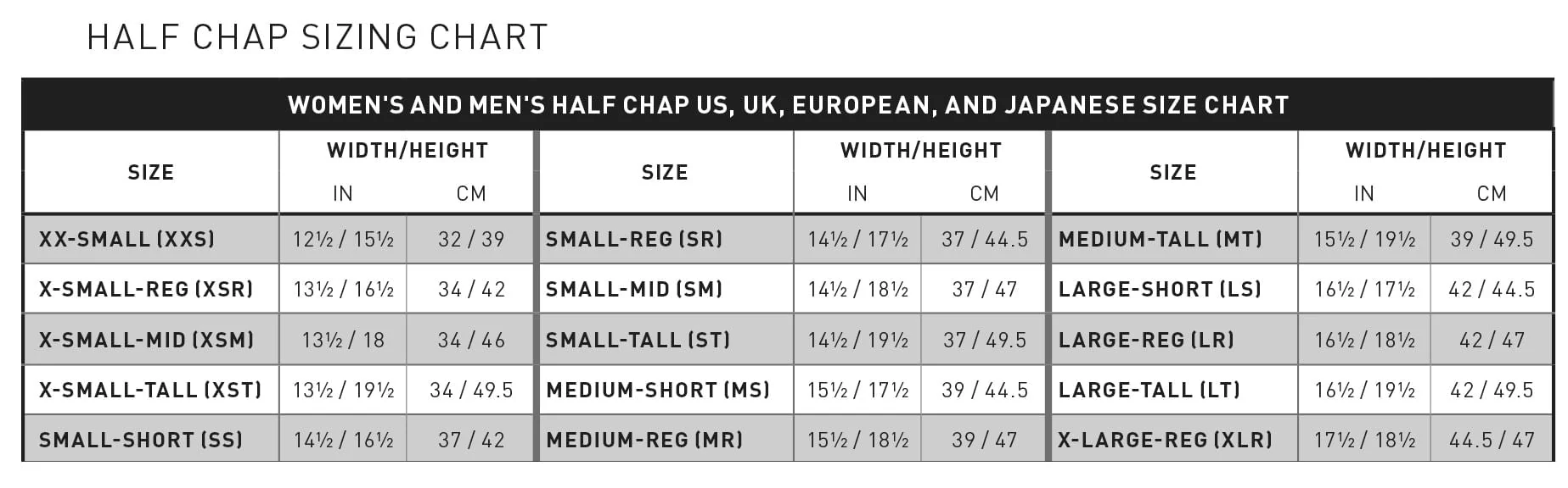 Ariat Scout Half Chap, Adult, Black - Pet's Shop