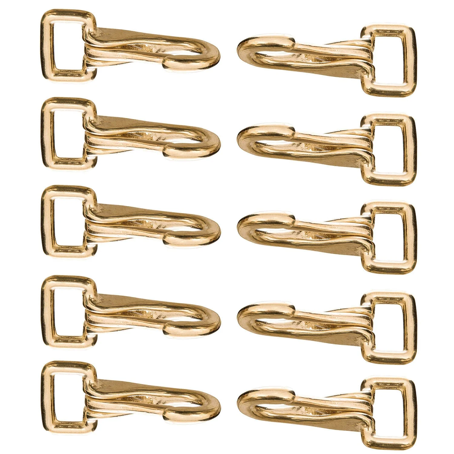 Solid Brass Rein Spring Snap with Flat Fixed Eye - Pet's Shop