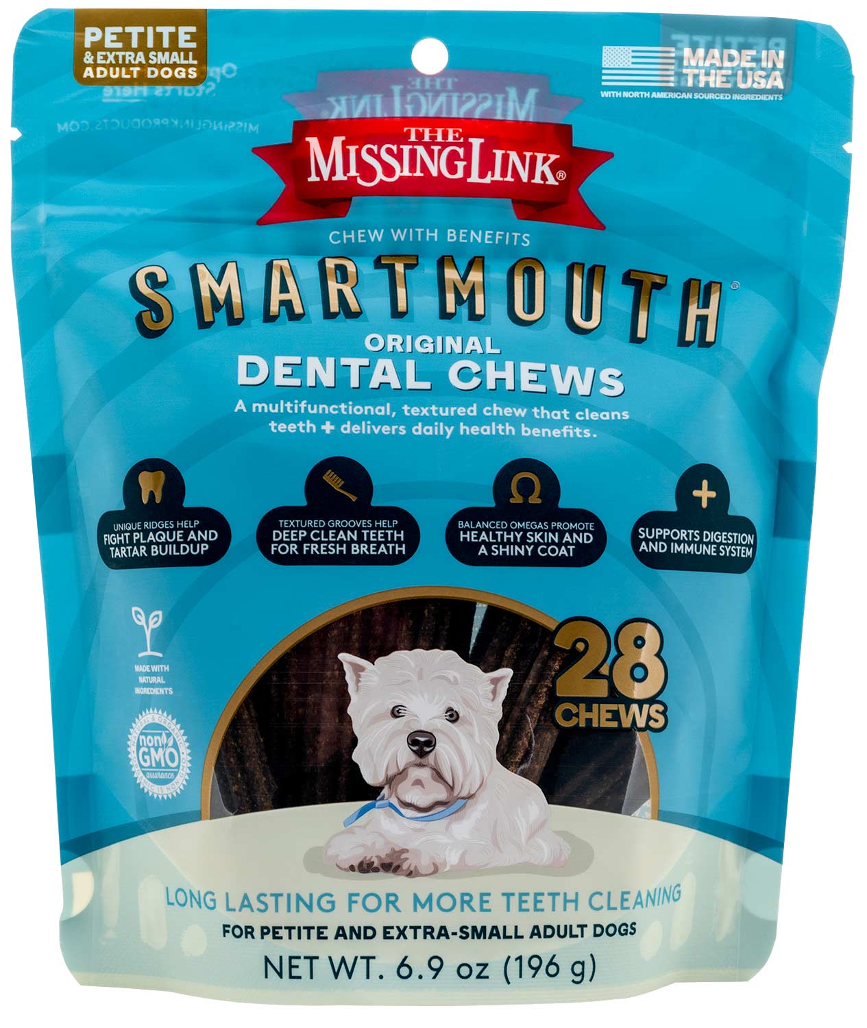 Smartmouth 7-in-1 Dental Chews for Dogs, P/XS, 28 ct - Pet's Shop