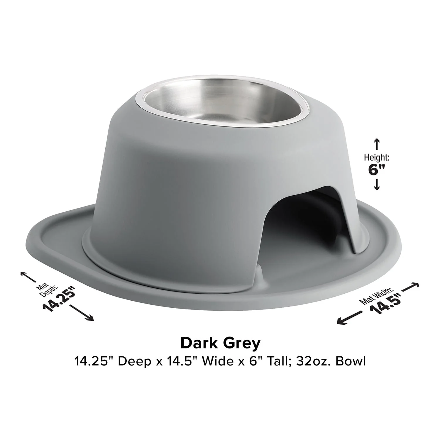 WeatherTech Single High Pet Feeding System, Stainless Steel - Pet's Shop