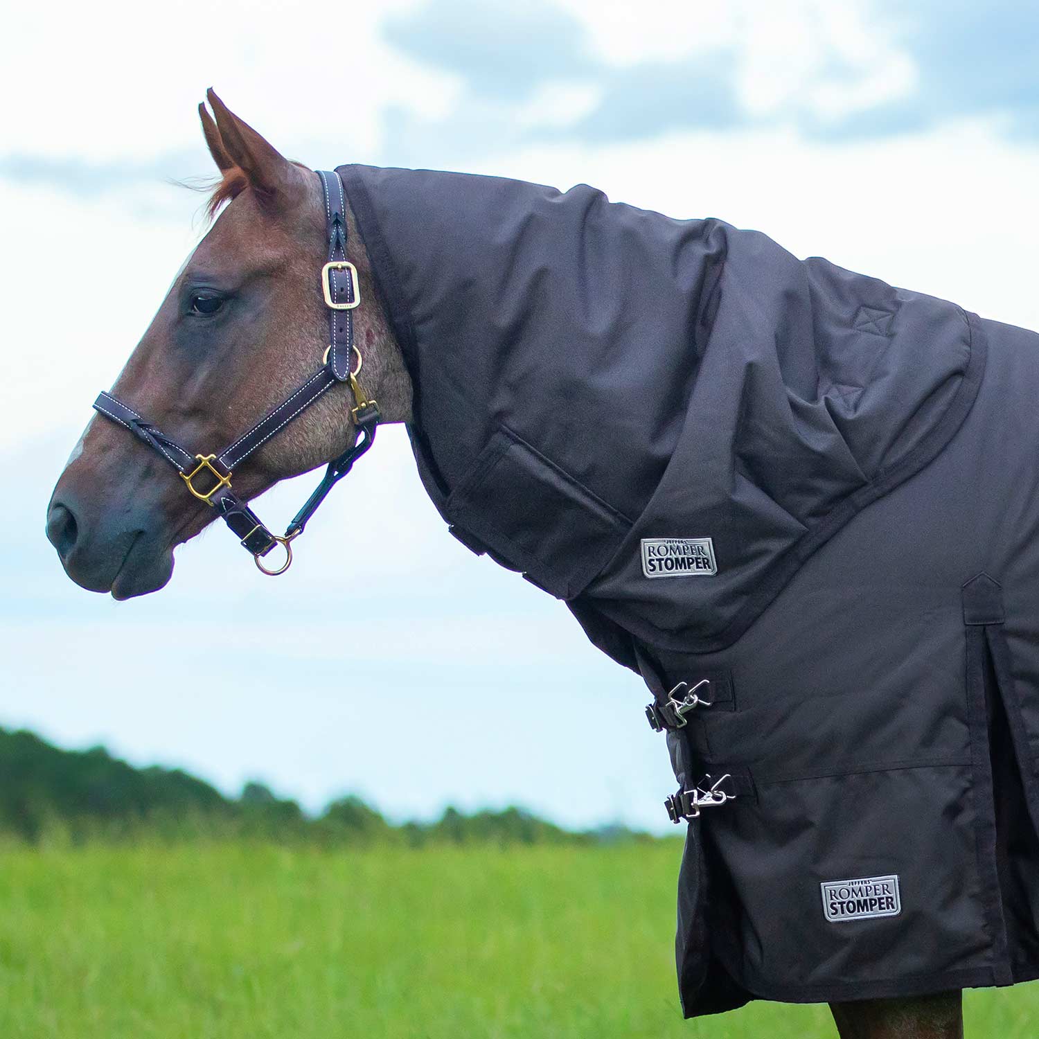 Romper Stomper Neck Rug for Horses, 1680 Denier, 240 Gram Fill, Brown - Pet's Shop