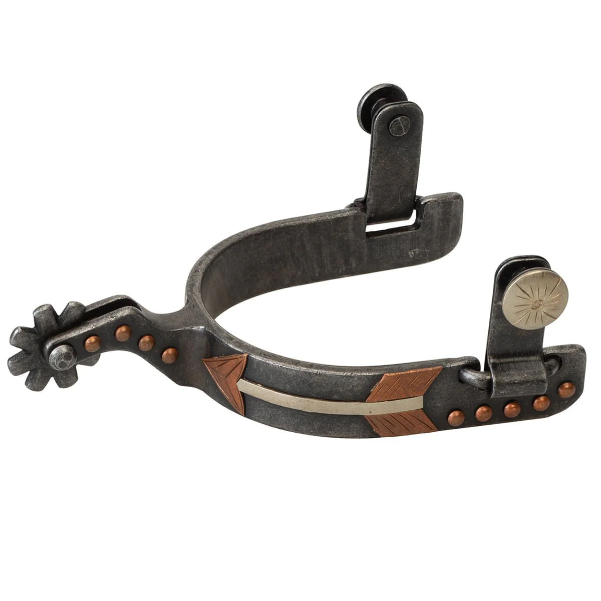 Ladies' Buffed Black Arrow Spurs - Pet's Shop